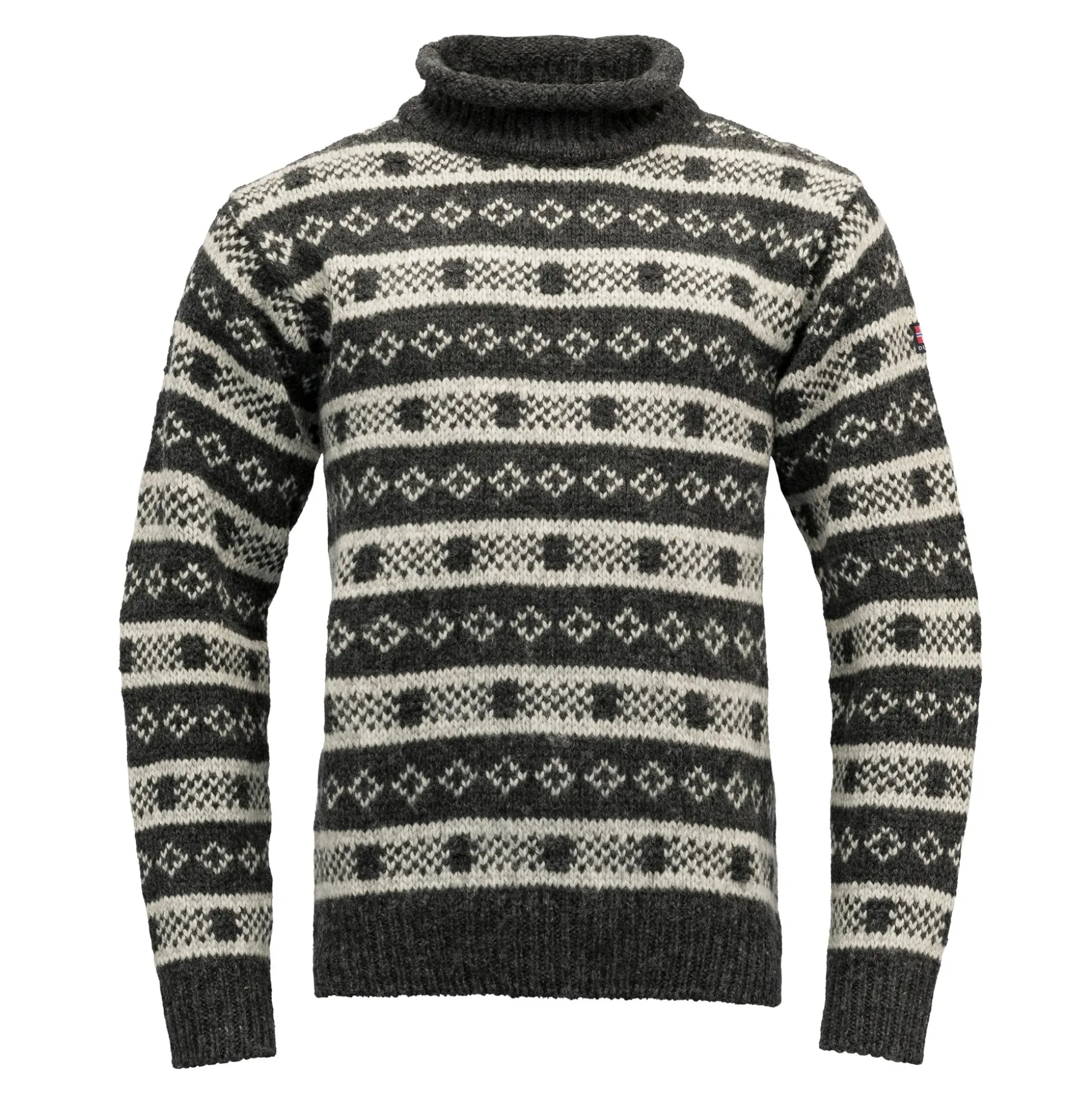 Sweater>Devold of Norway Alnes Wool Roll Neck Anth./Grey Melange