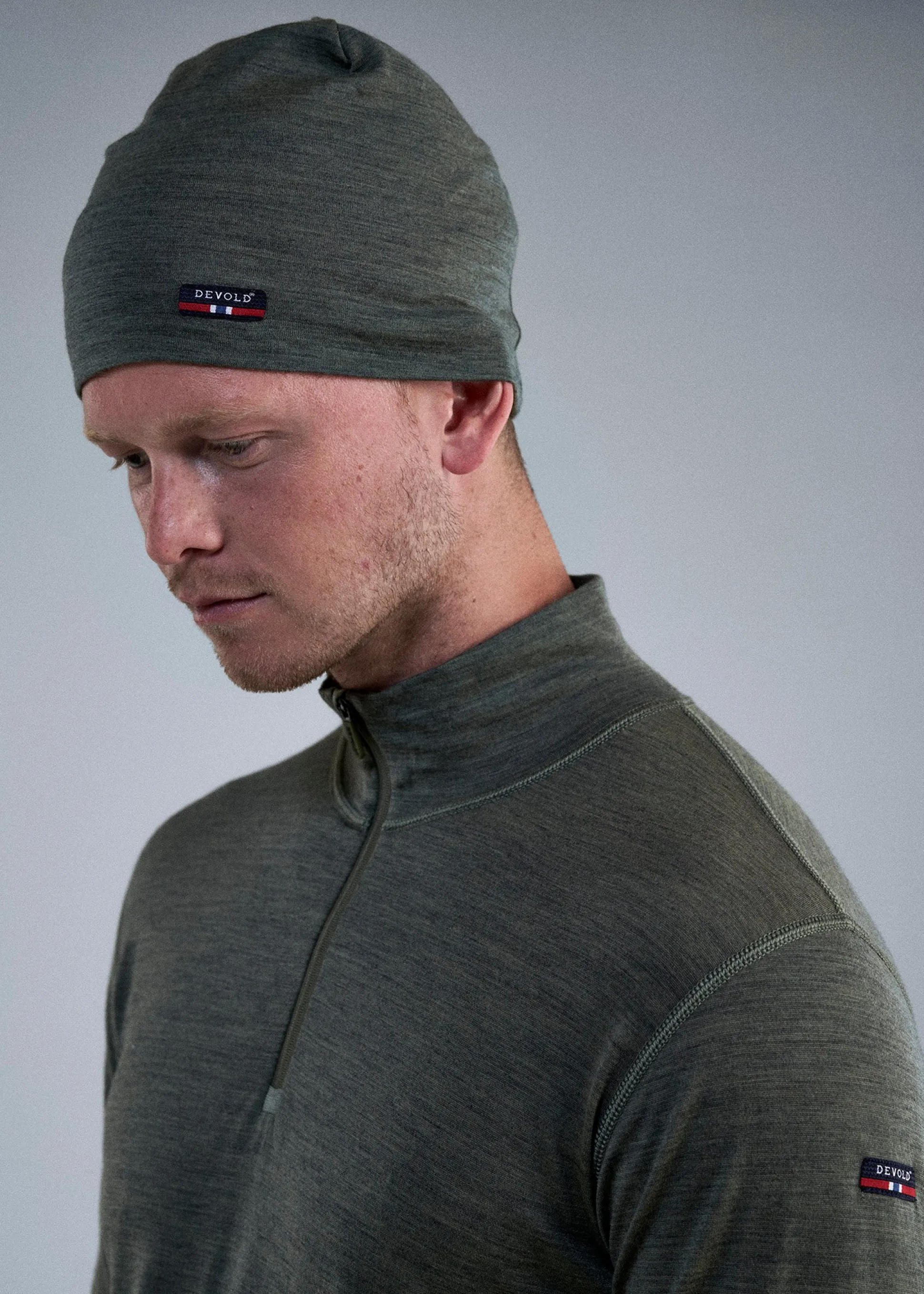 Headwear>Devold of Norway Breeze Merino 150 Beanie Lichen Melange