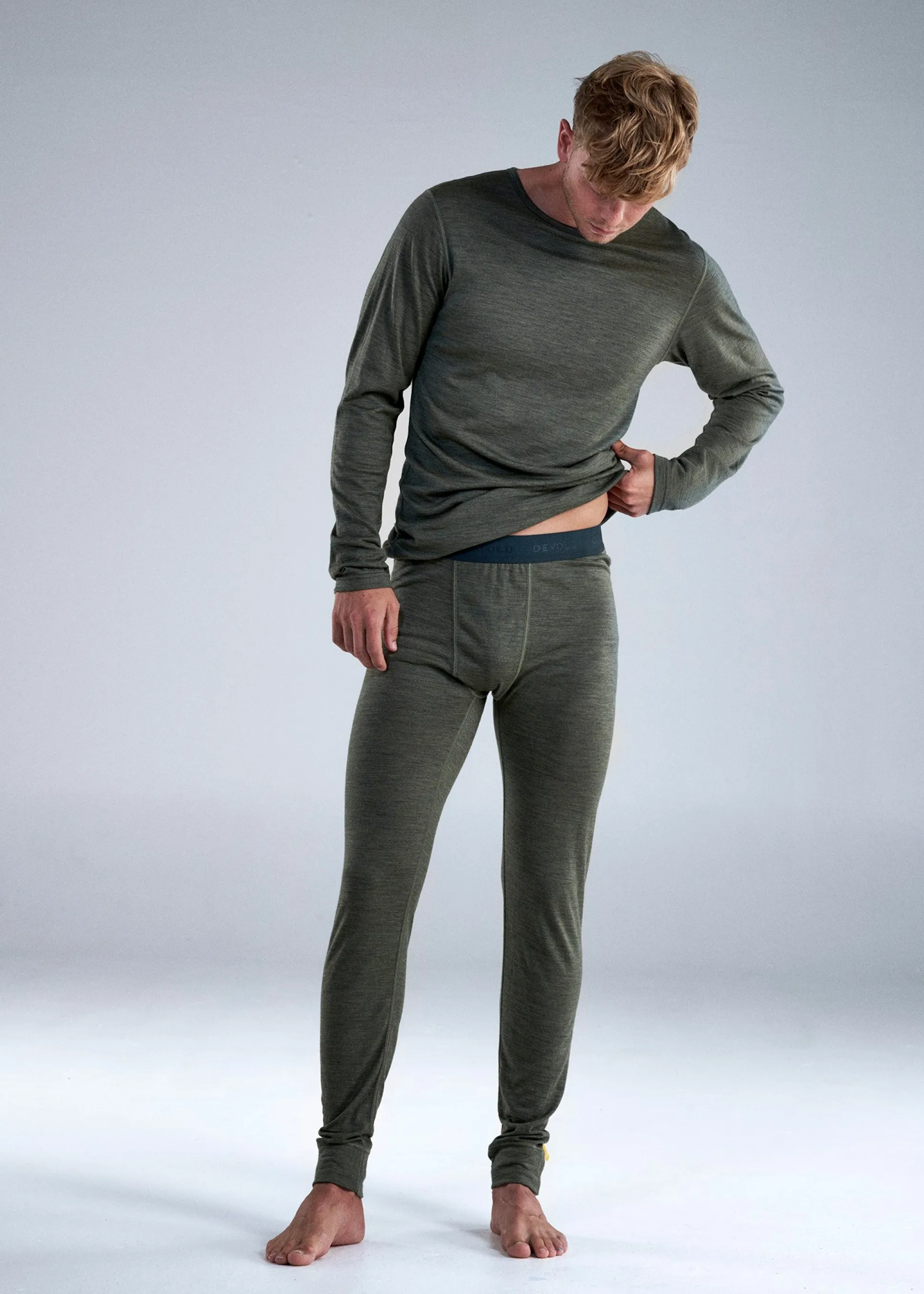 Long Johns>Devold of Norway Breeze Merino 150 Longs Man Lichen Melange