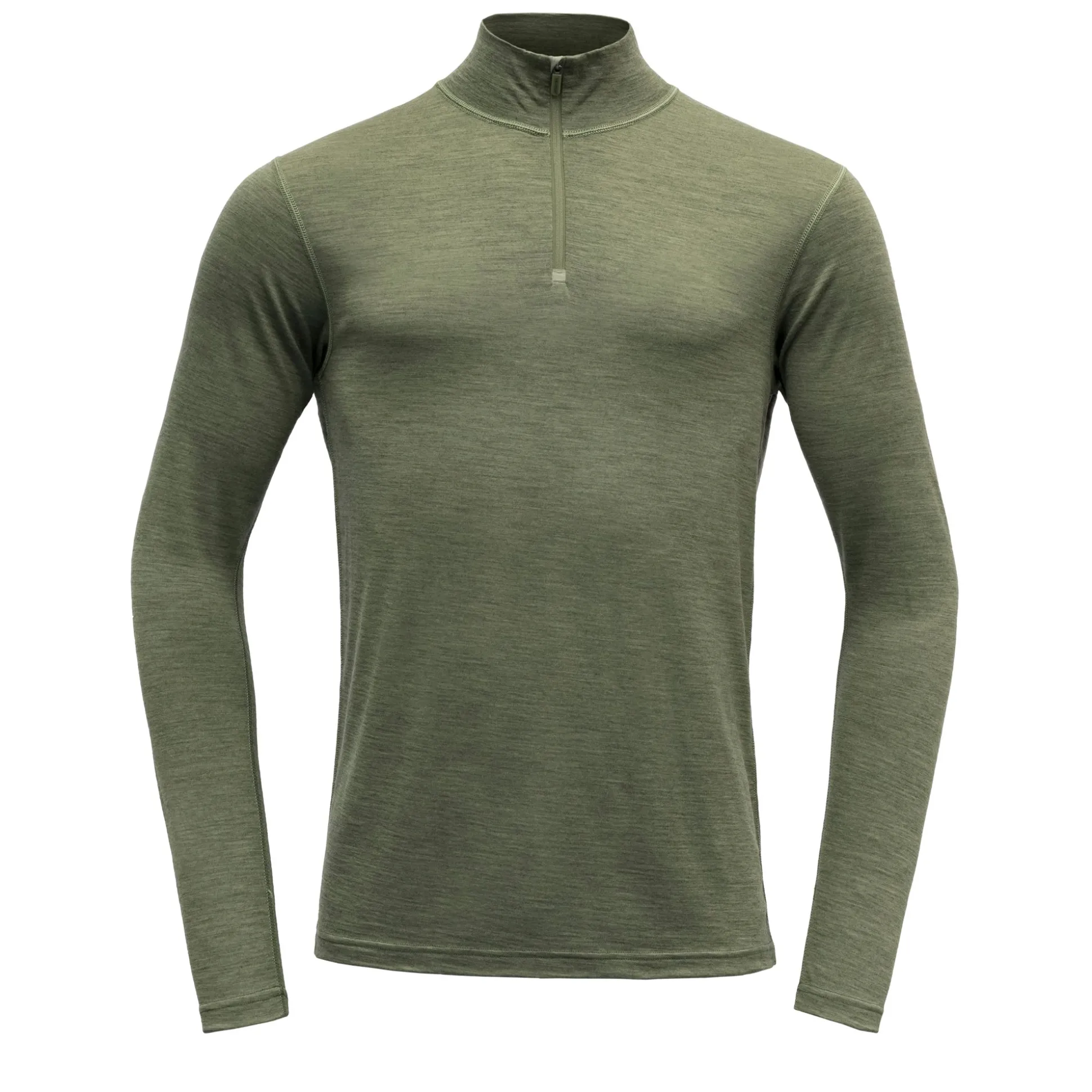 Top>Devold of Norway Breeze Merino 150 Zip Neck Man Lichen Melange