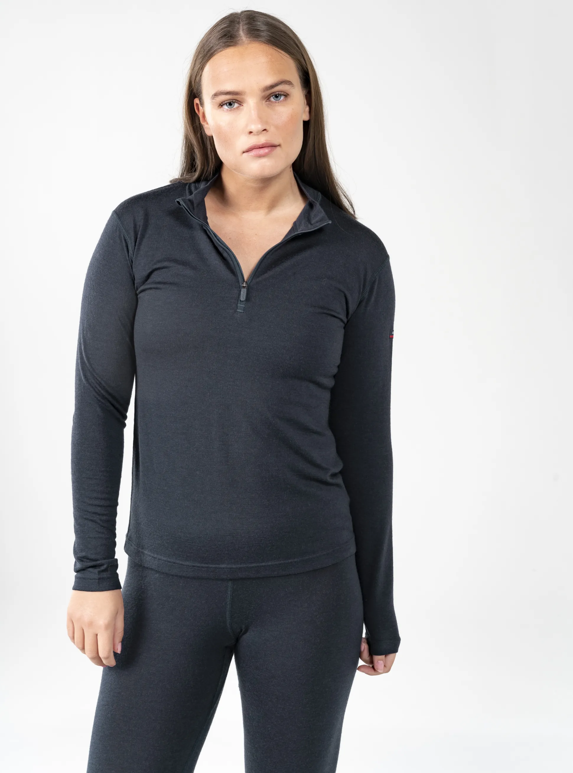 Top>Devold of Norway Breeze Merino 150 Zip Neck Wmn Ink