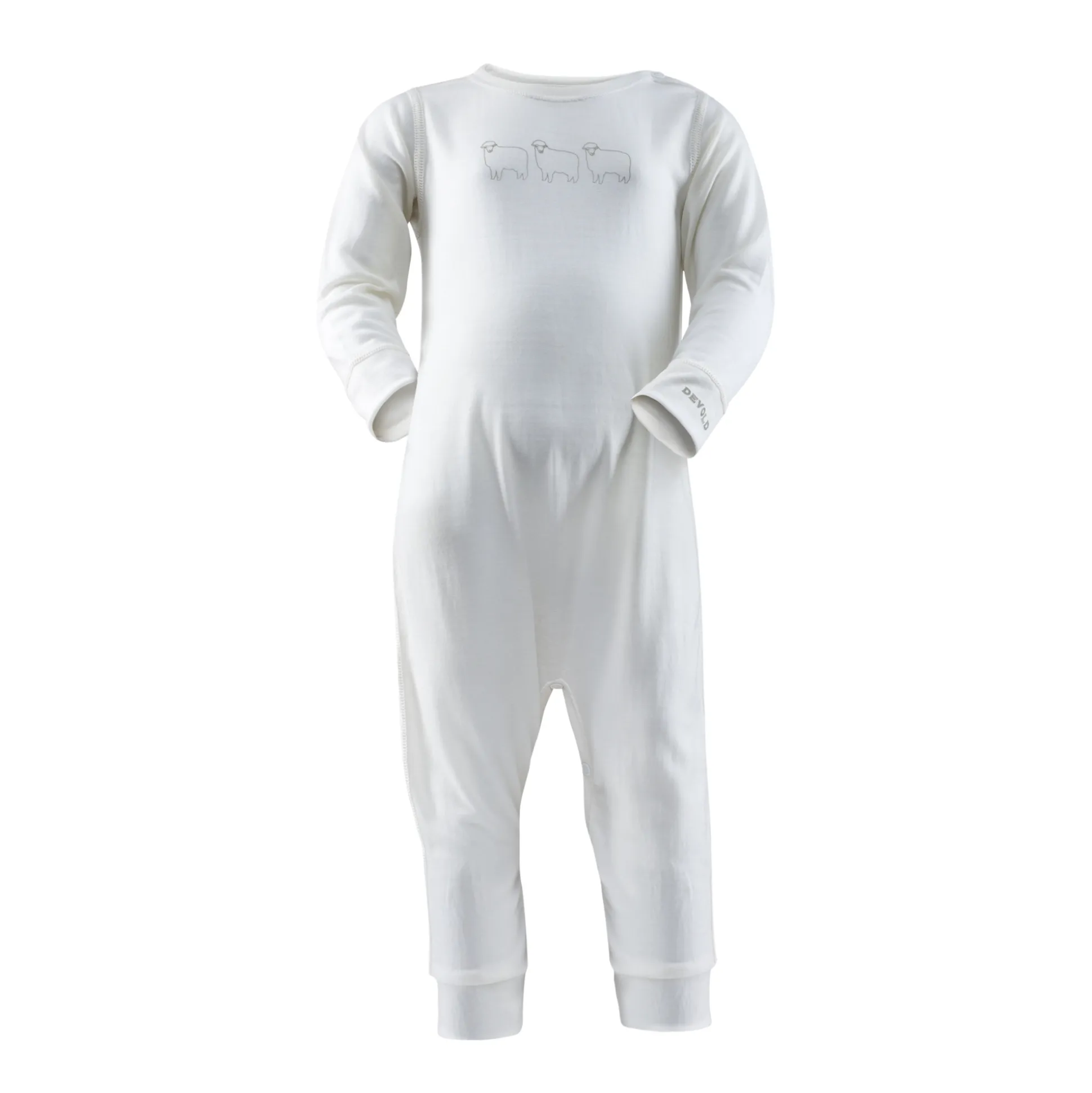 Top>Devold of Norway Breeze Merino Sleepsuit Baby Offwhite