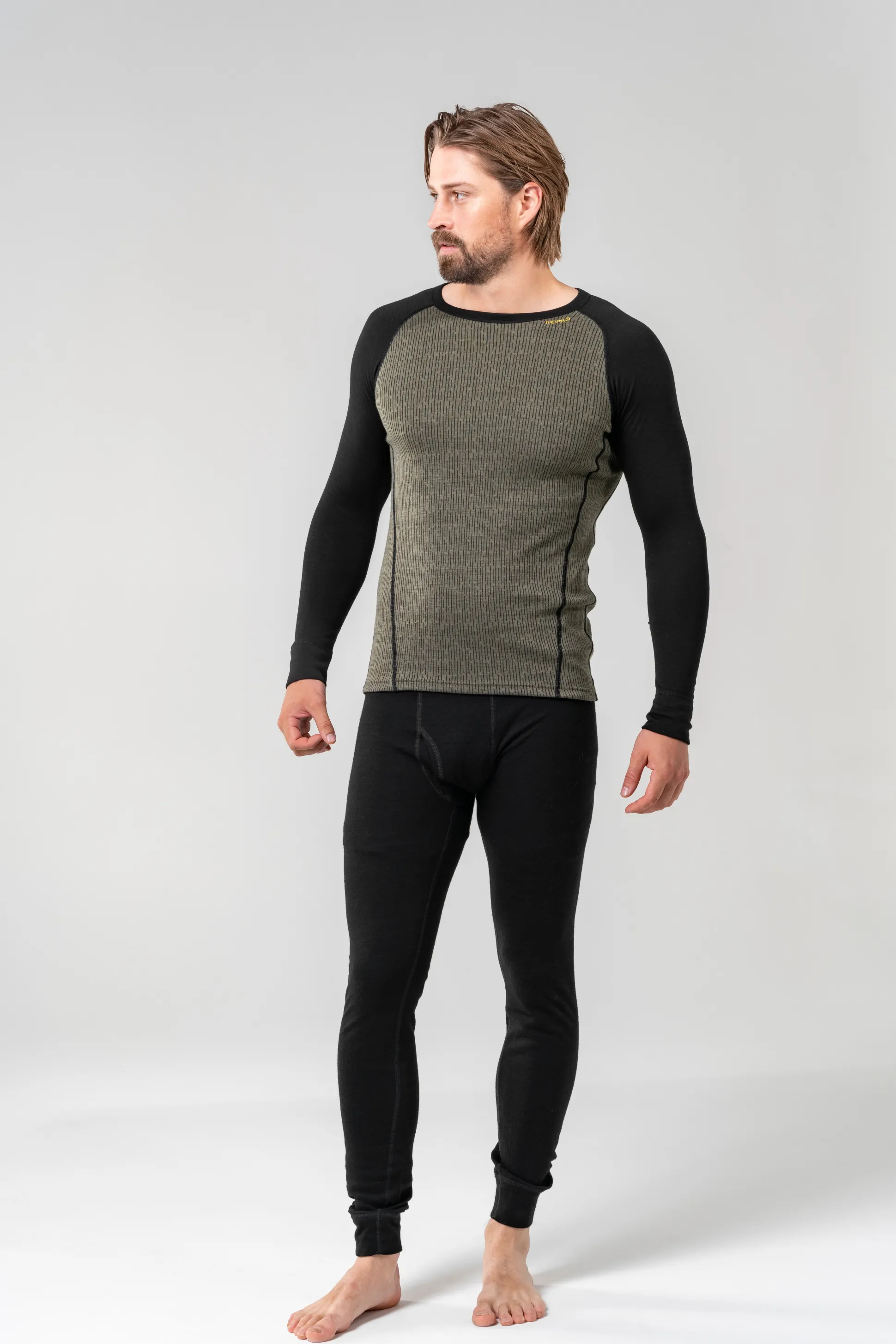 Top>Devold of Norway Duo Active Merino 205 Shirt Man Lichen/Caviar