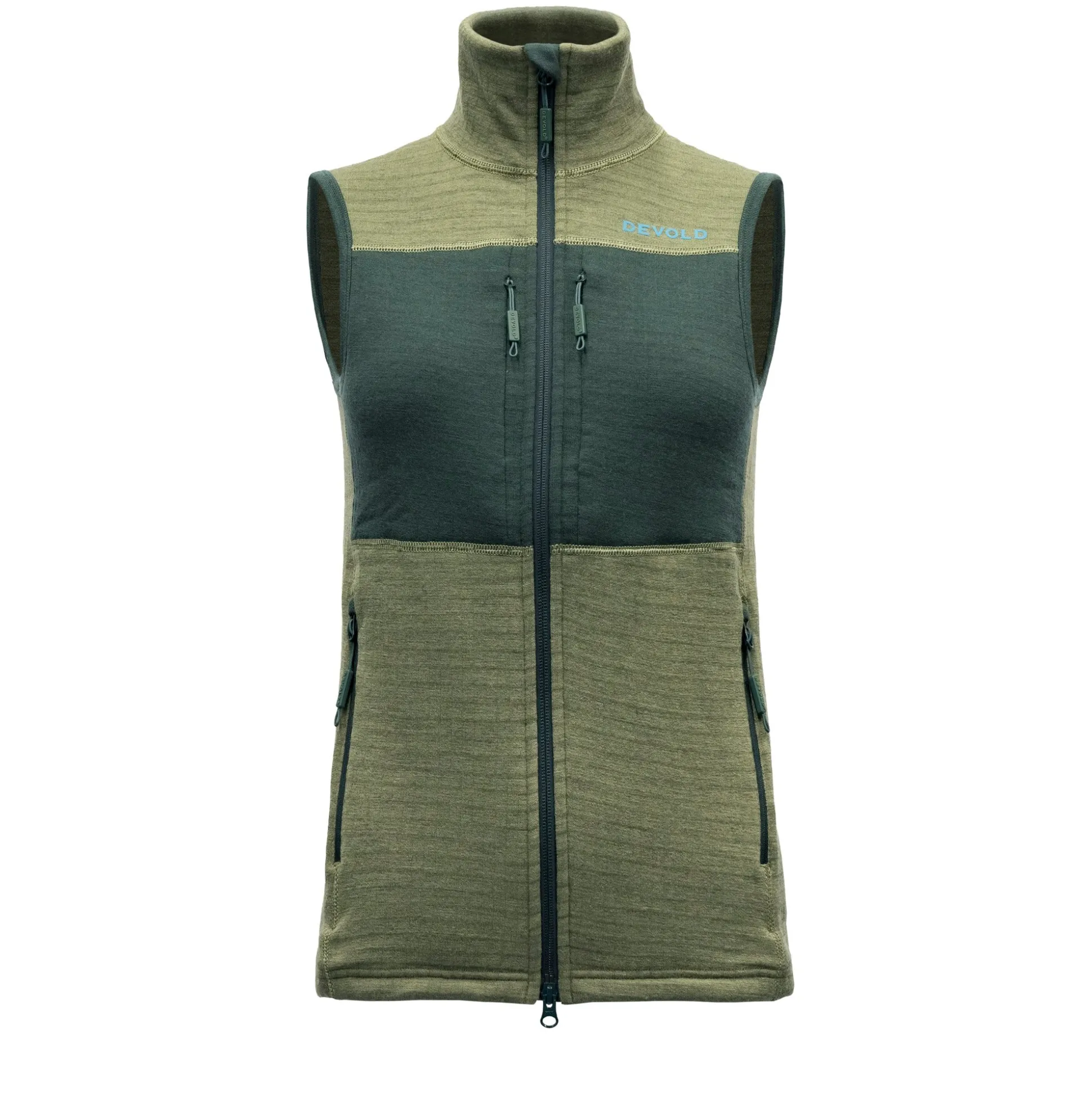 Vest>Devold of Norway Egga Grid Merino Vest Wmn Lichen/Woods