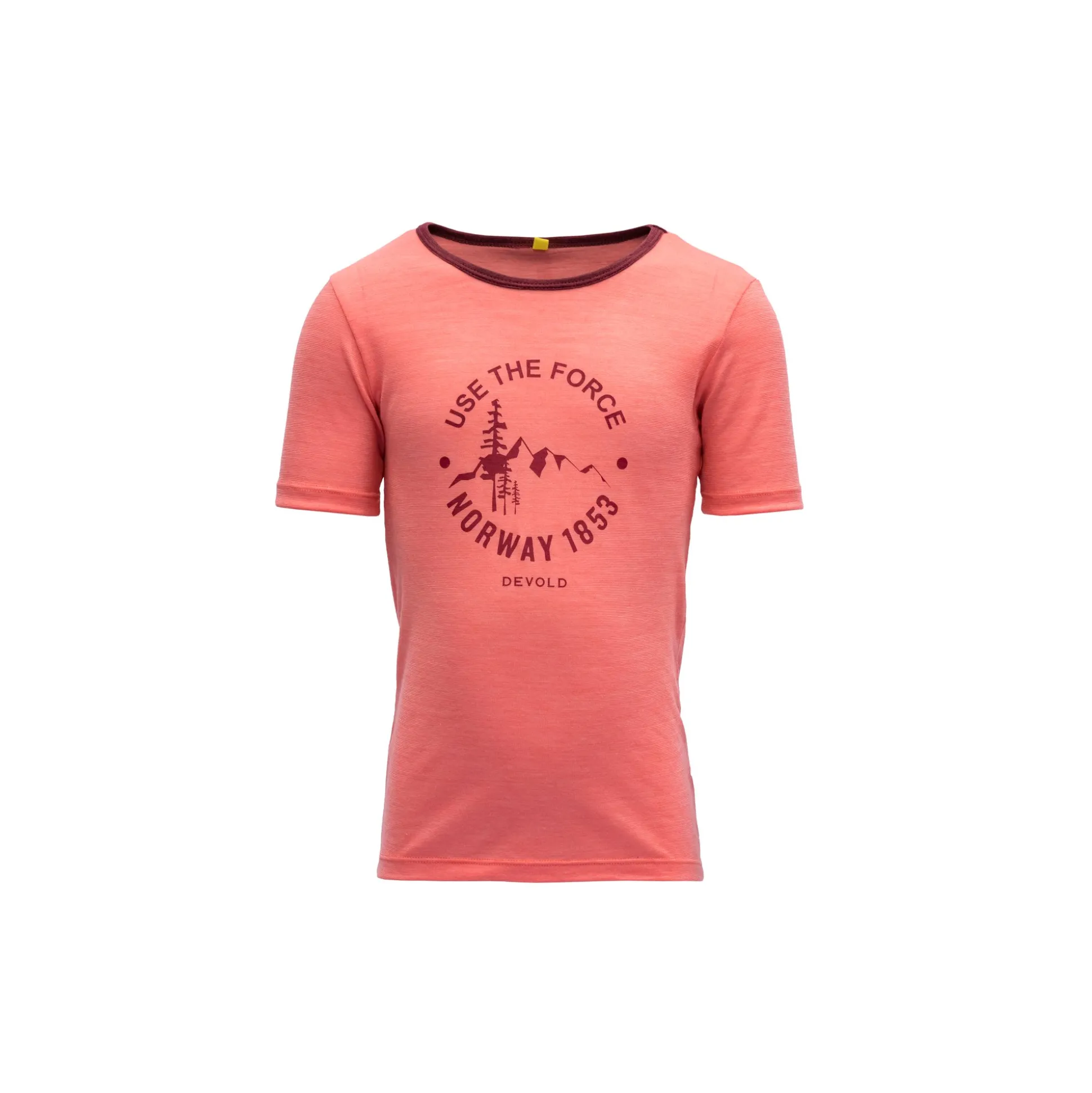 T-Shirt>Devold of Norway Force Merino Tee Kid Coral