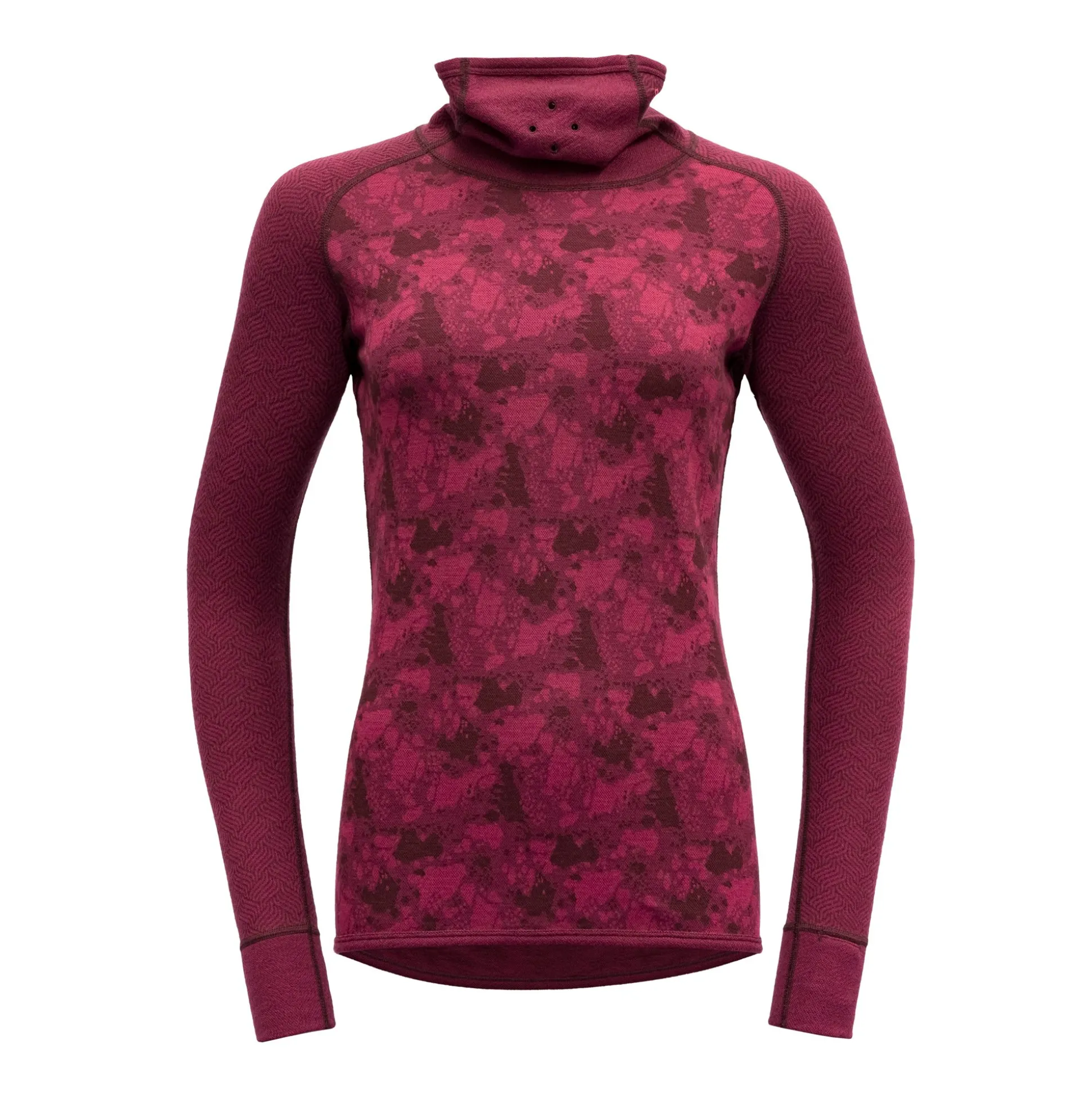 Top>Devold of Norway Kvitegga Merino 230 High Neck Wmn Beetroot