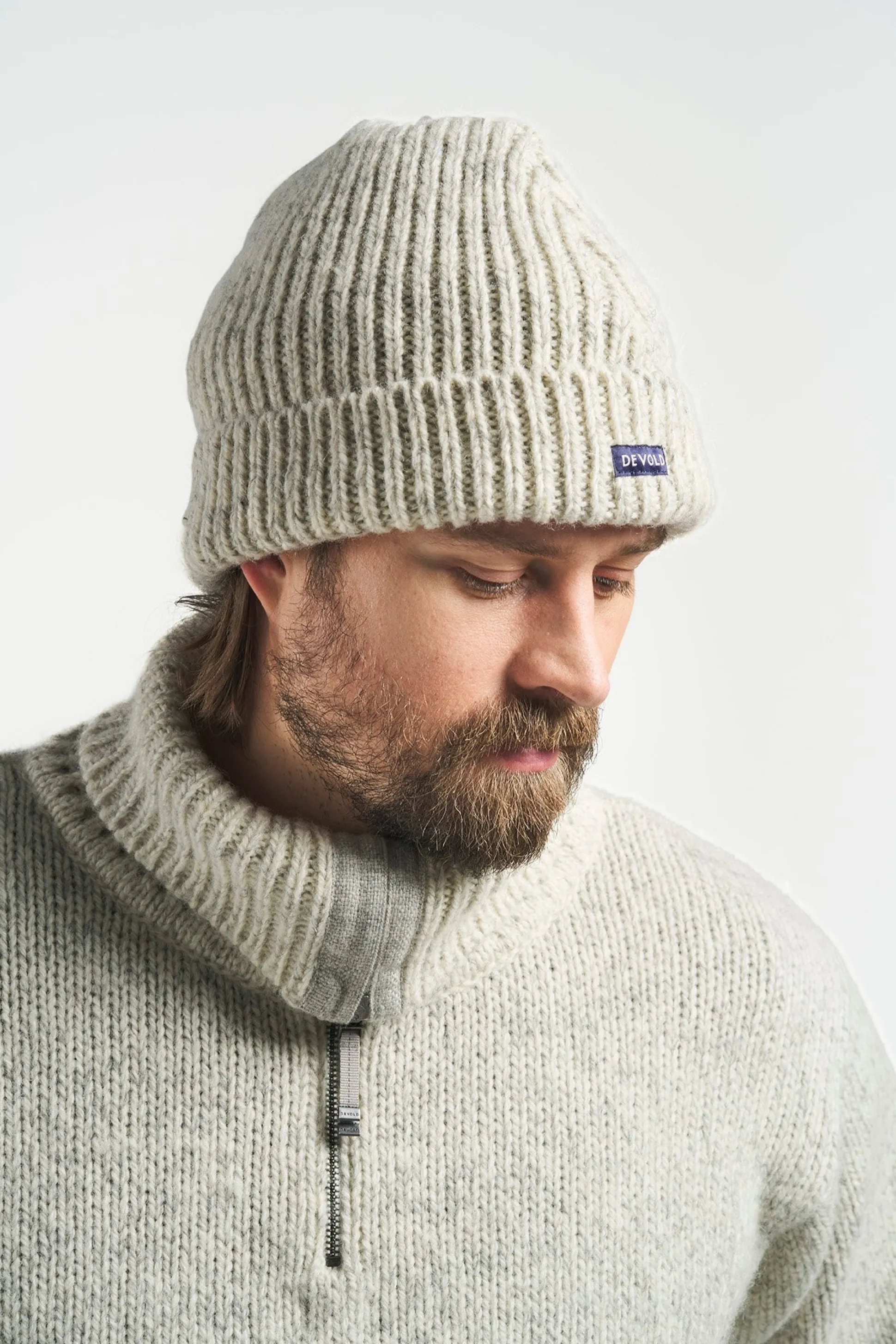 Headwear>Devold of Norway Nansen Wool Beanie Grey Melange