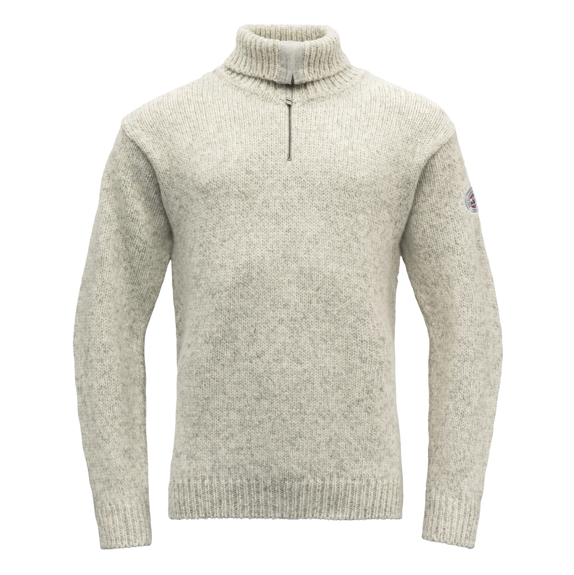 Sweater>Devold of Norway Nansen Wool Zip Neck Grey Melange