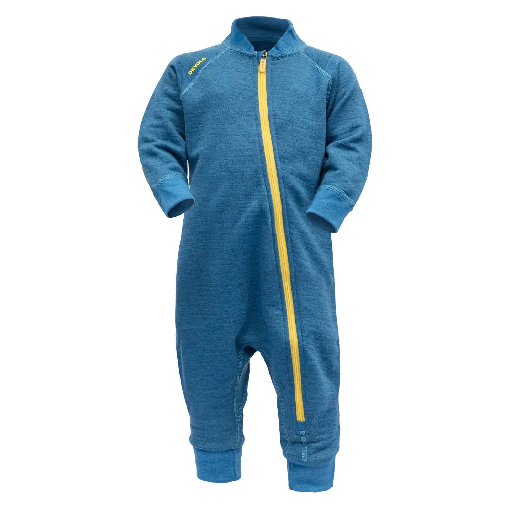 Top>Devold of Norway Nibba Baby Wool Playsuit Blue Melange