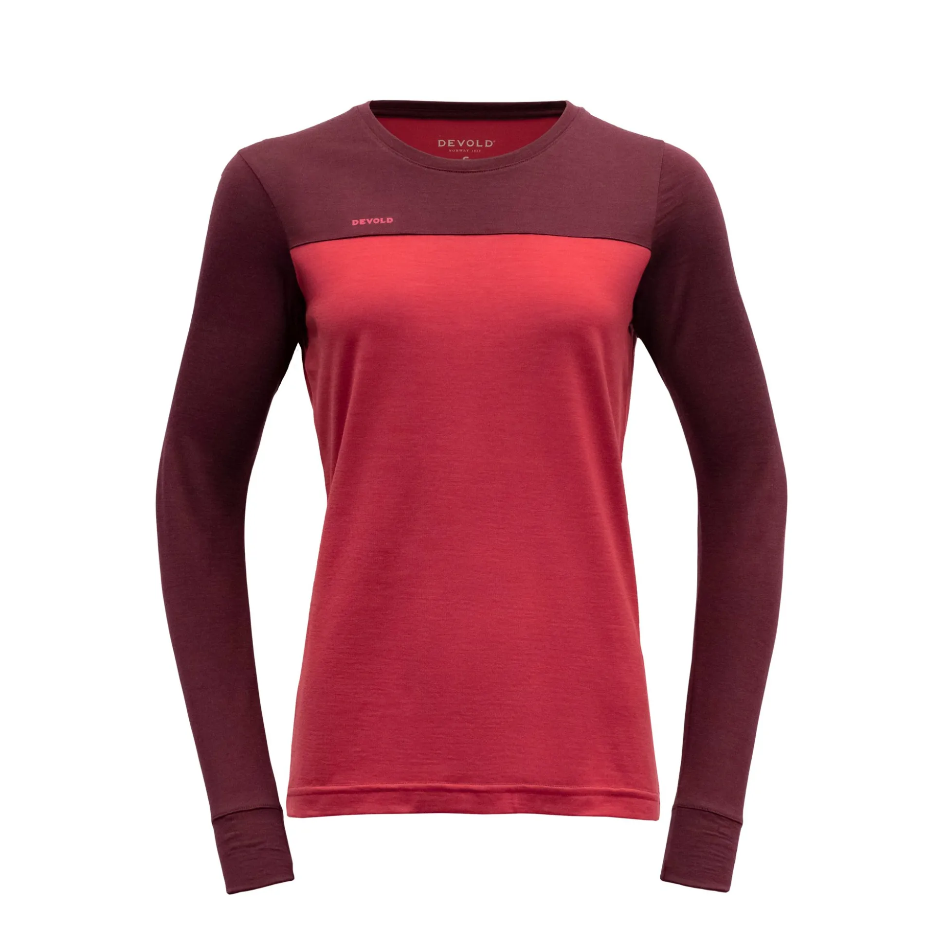 Top>Devold of Norway Norang Merino 150 Shirt Wmn Port/Beauty