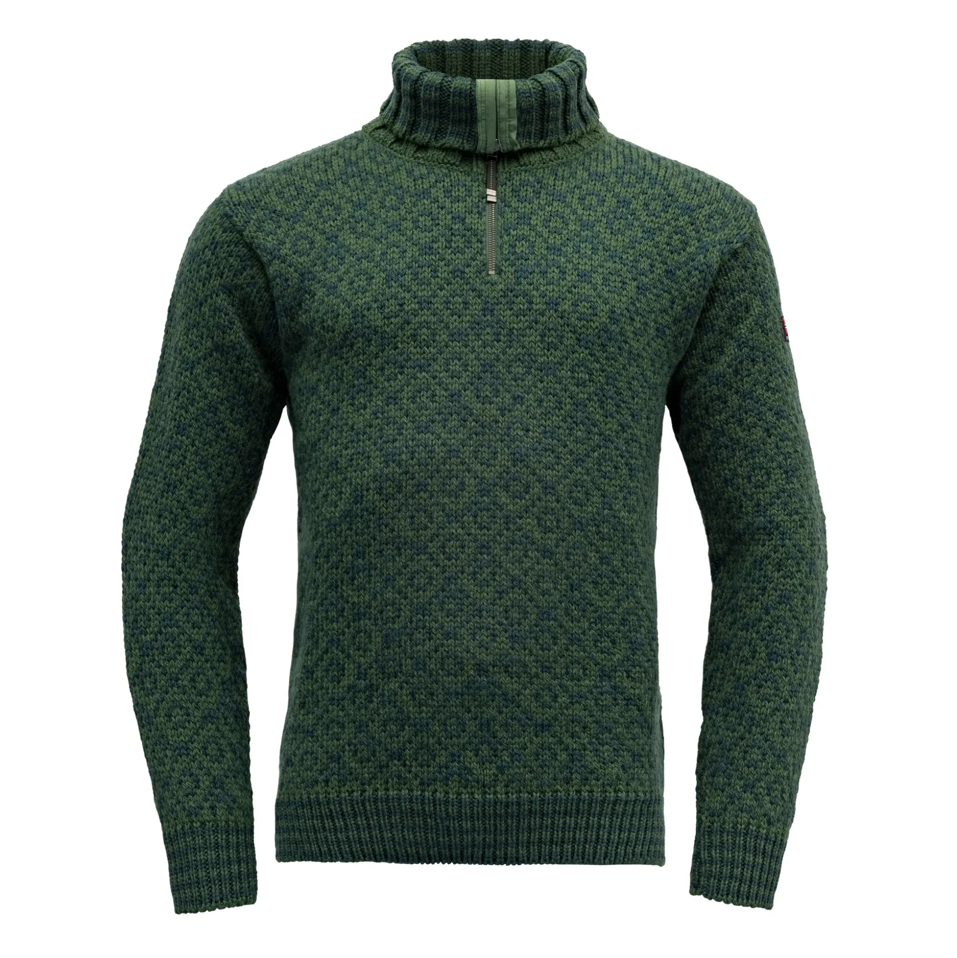 Sweater>Devold of Norway Svalbard Wool Zip Neck Forest/Woods