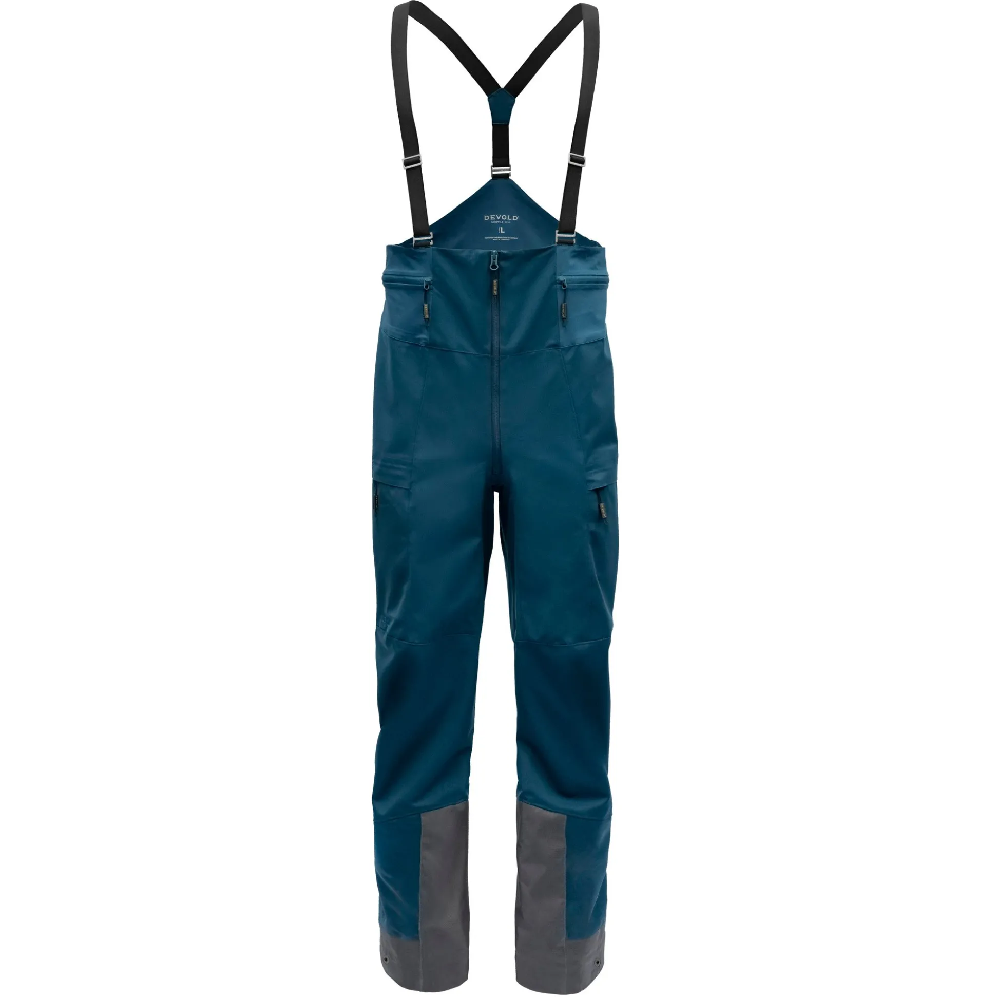 Trousers>Devold of Norway Trollkyrkja Woolshell Bib P. Man Flood